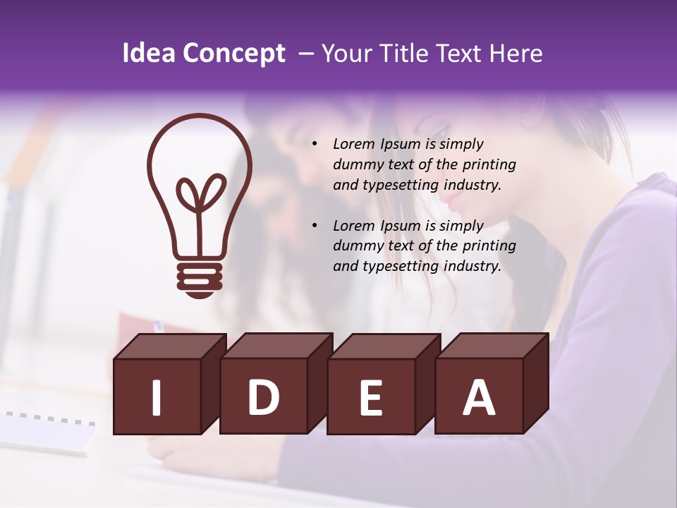 Young Happy Female PowerPoint Template