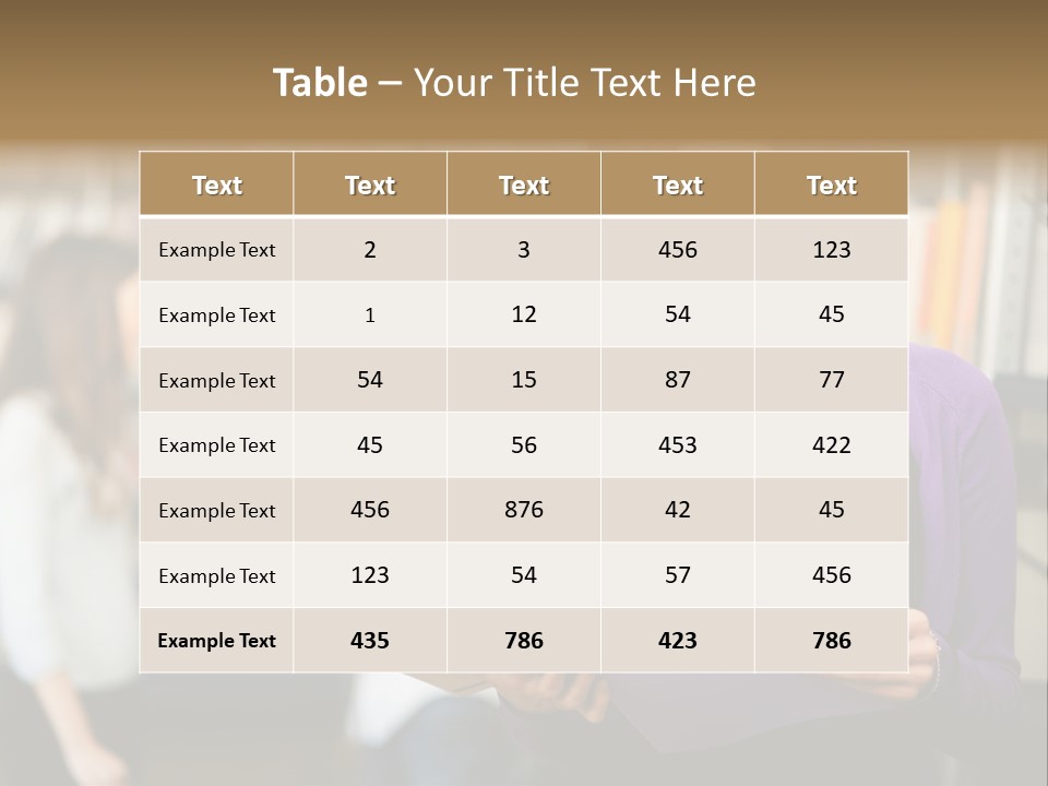 Female Library Row PowerPoint Template