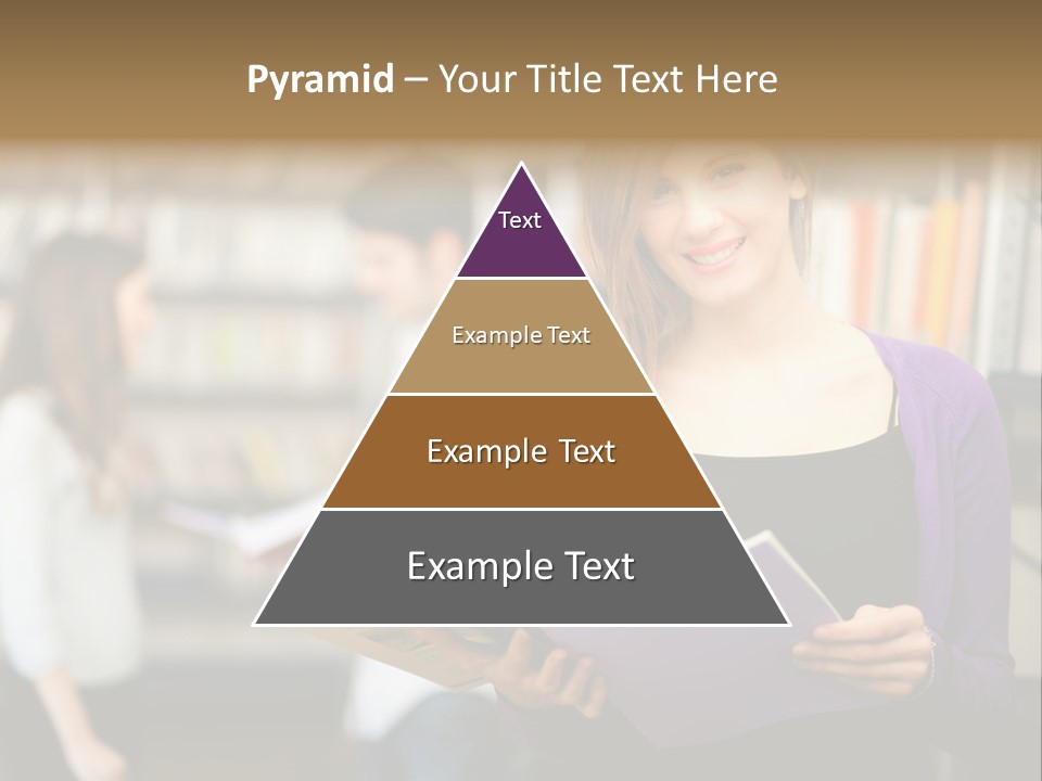 Female Library Row PowerPoint Template