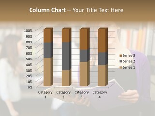 Female Library Row PowerPoint Template