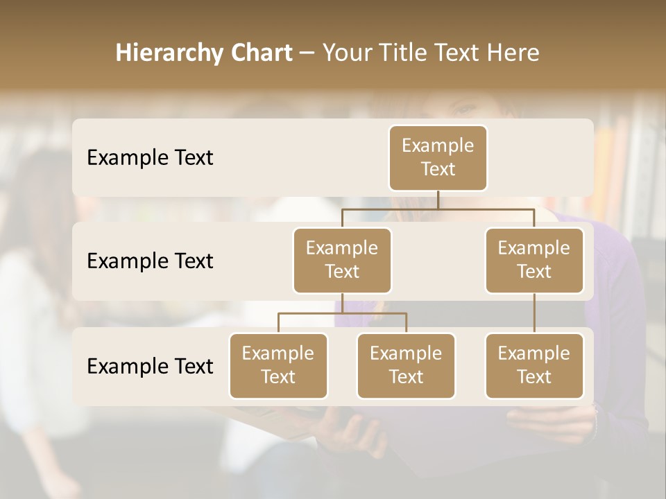 Female Library Row PowerPoint Template