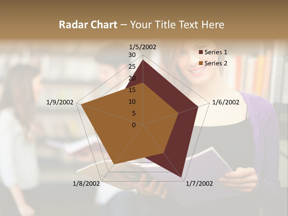 Female Library Row PowerPoint Template