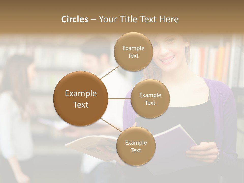 Female Library Row PowerPoint Template