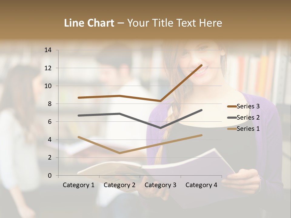 Female Library Row PowerPoint Template