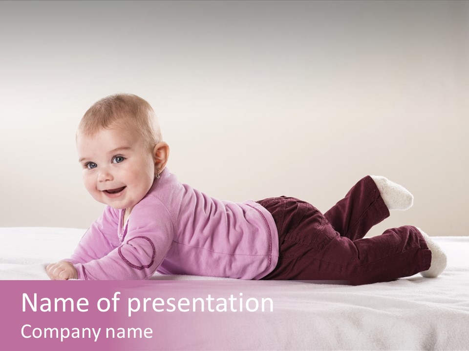White Toddler Beautiful PowerPoint Template