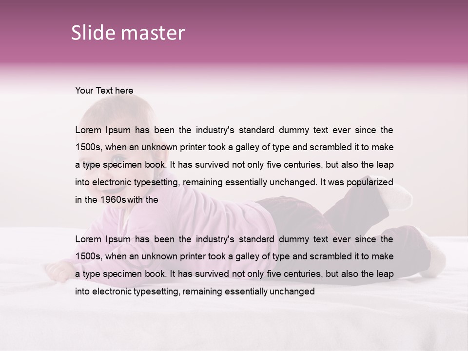 White Toddler Beautiful PowerPoint Template