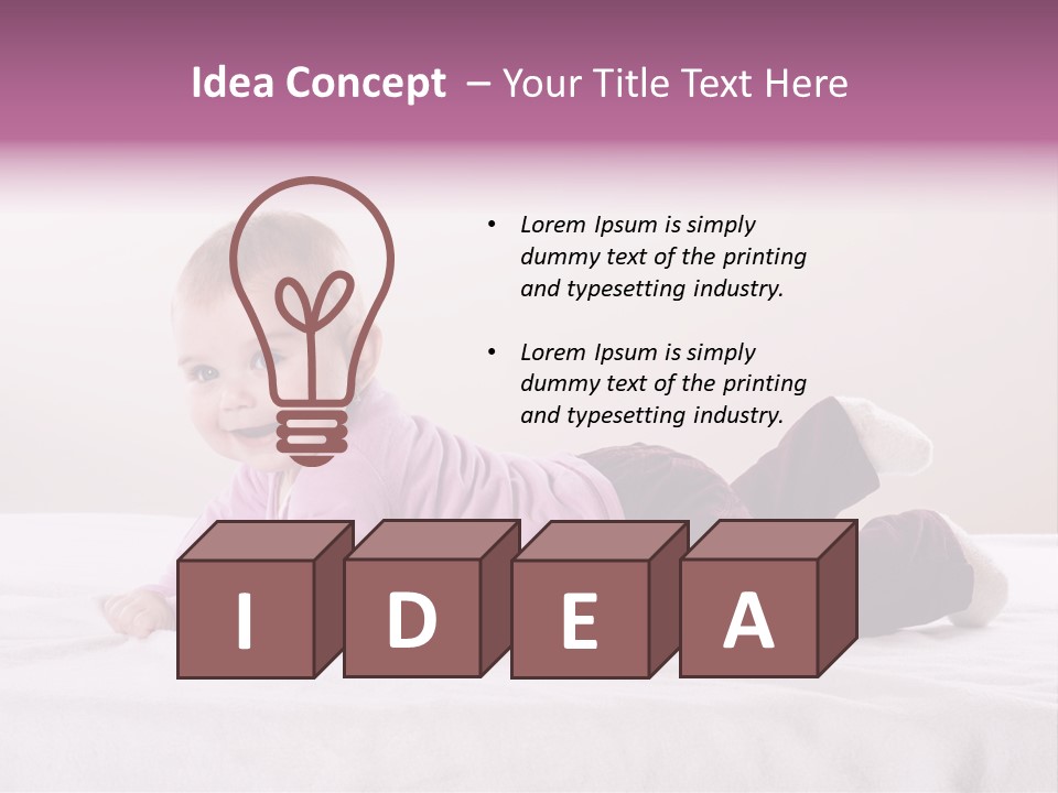 White Toddler Beautiful PowerPoint Template