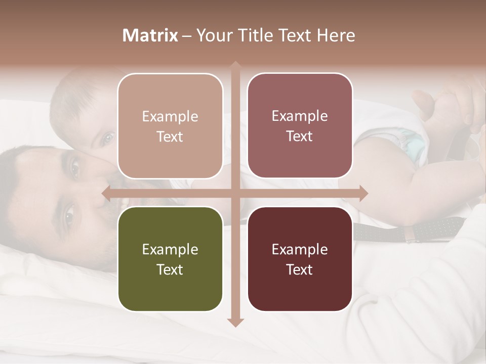 Playing Pillow Father PowerPoint Template