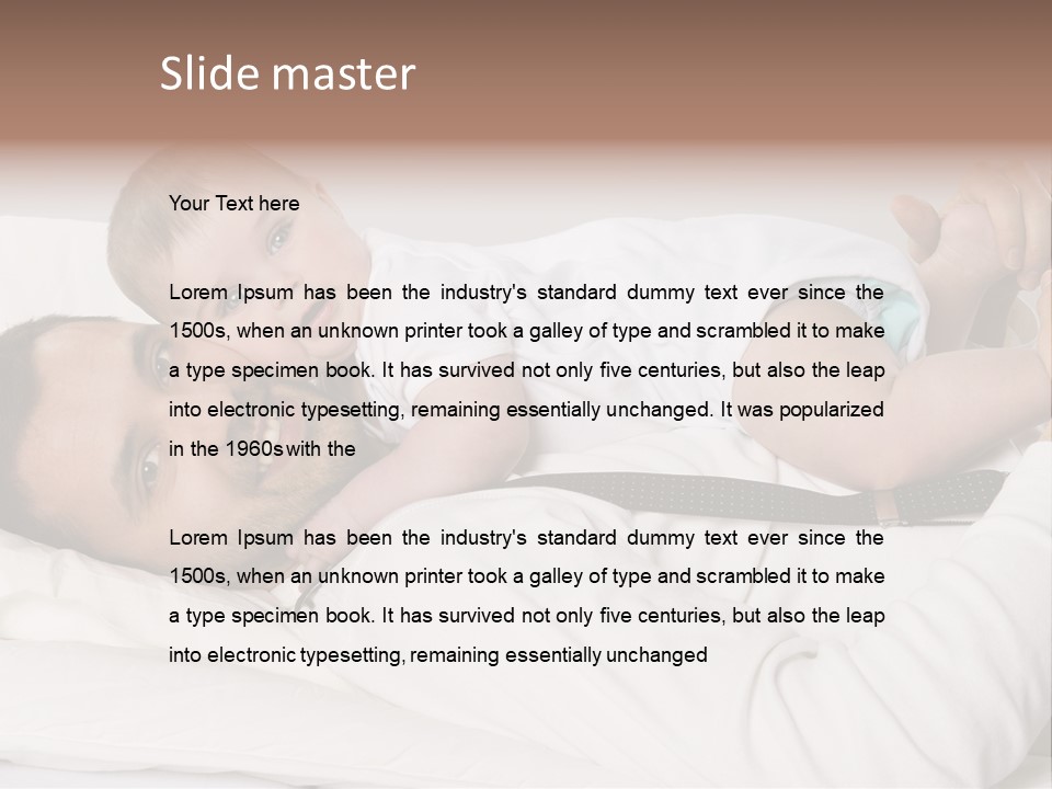 Playing Pillow Father PowerPoint Template