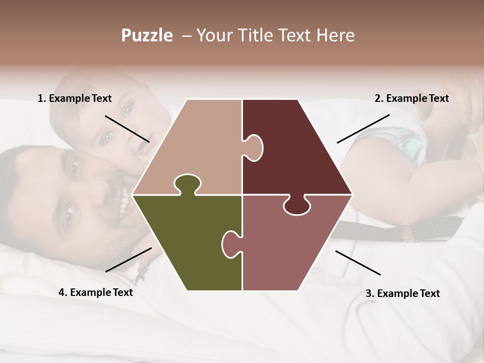 Playing Pillow Father PowerPoint Template