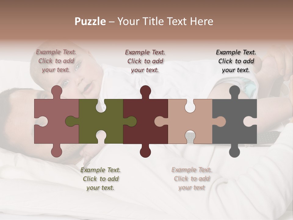 Playing Pillow Father PowerPoint Template