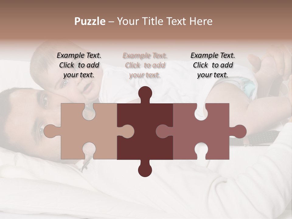 Playing Pillow Father PowerPoint Template