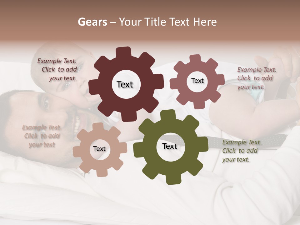 Playing Pillow Father PowerPoint Template