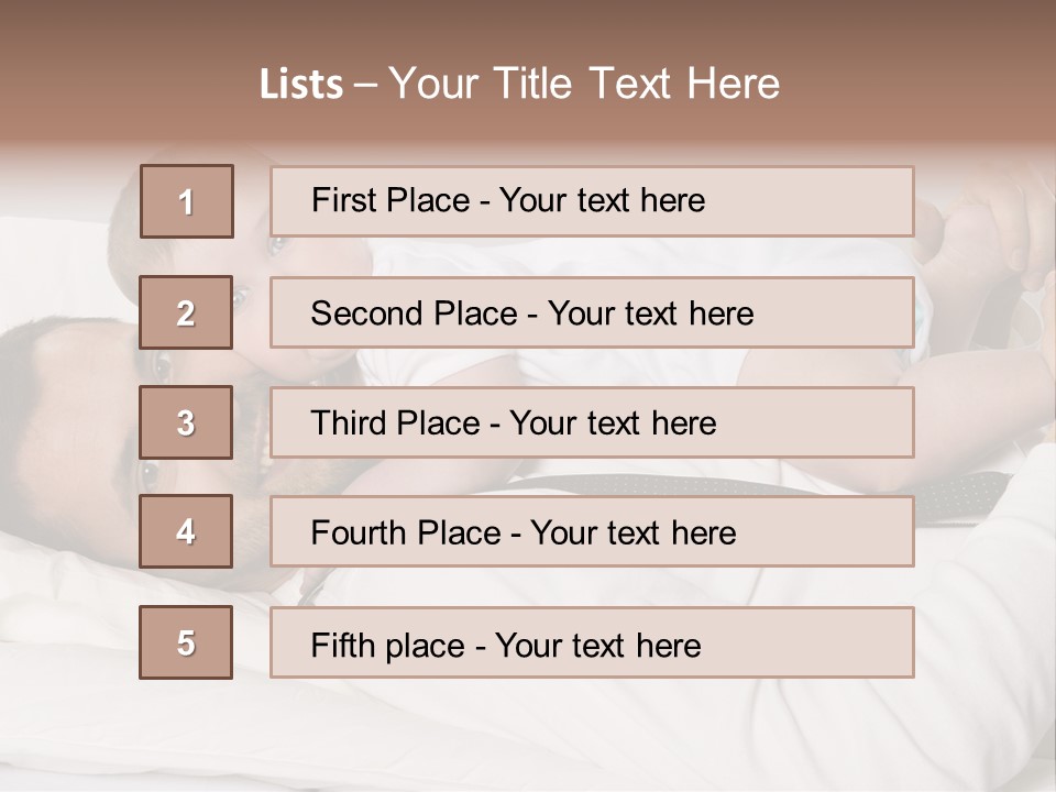 Playing Pillow Father PowerPoint Template