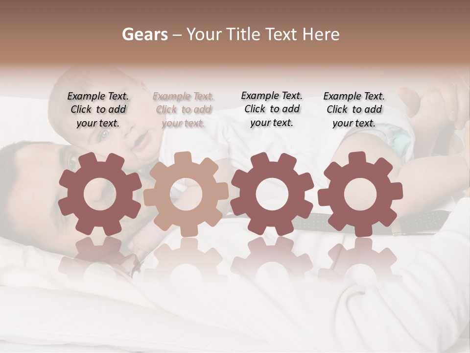 Playing Pillow Father PowerPoint Template