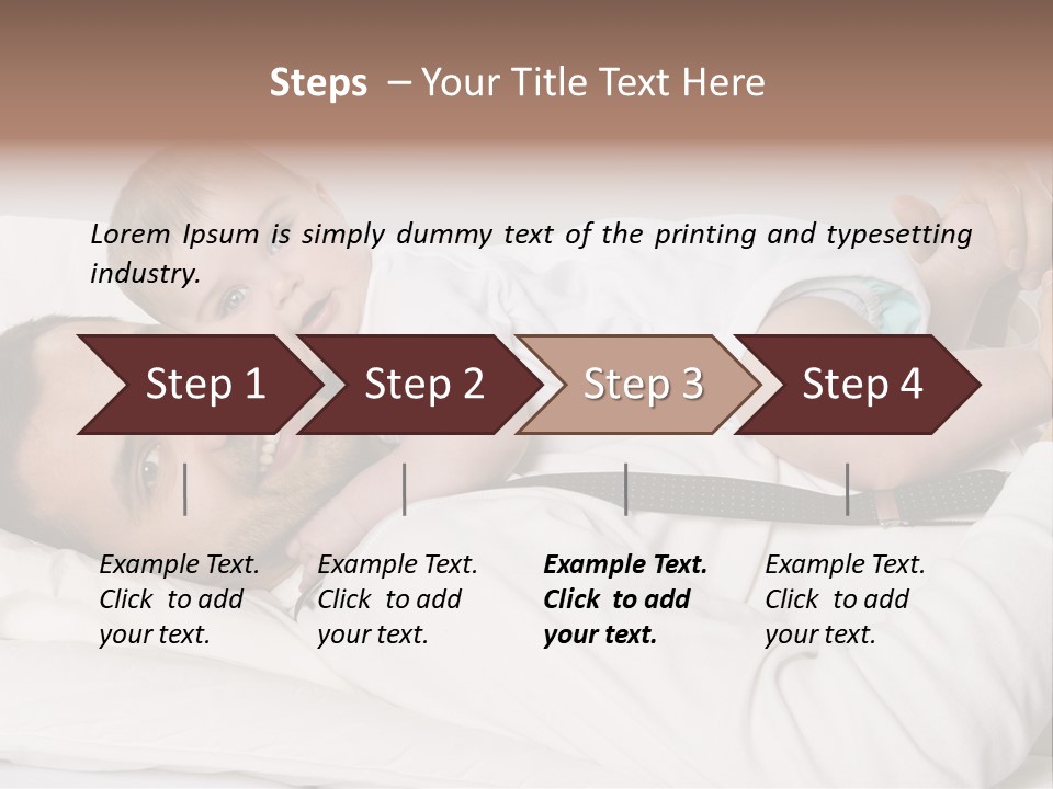 Playing Pillow Father PowerPoint Template