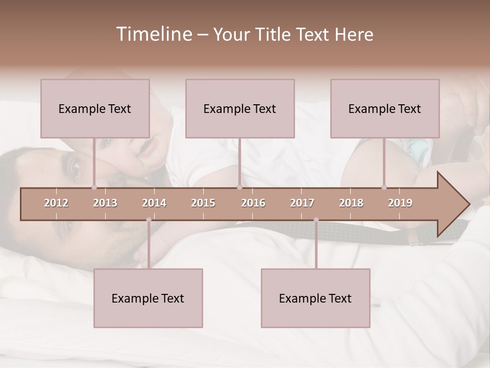 Playing Pillow Father PowerPoint Template