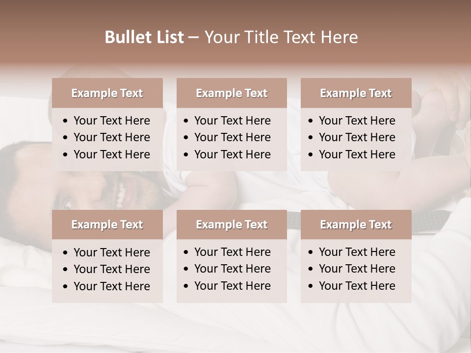 Playing Pillow Father PowerPoint Template