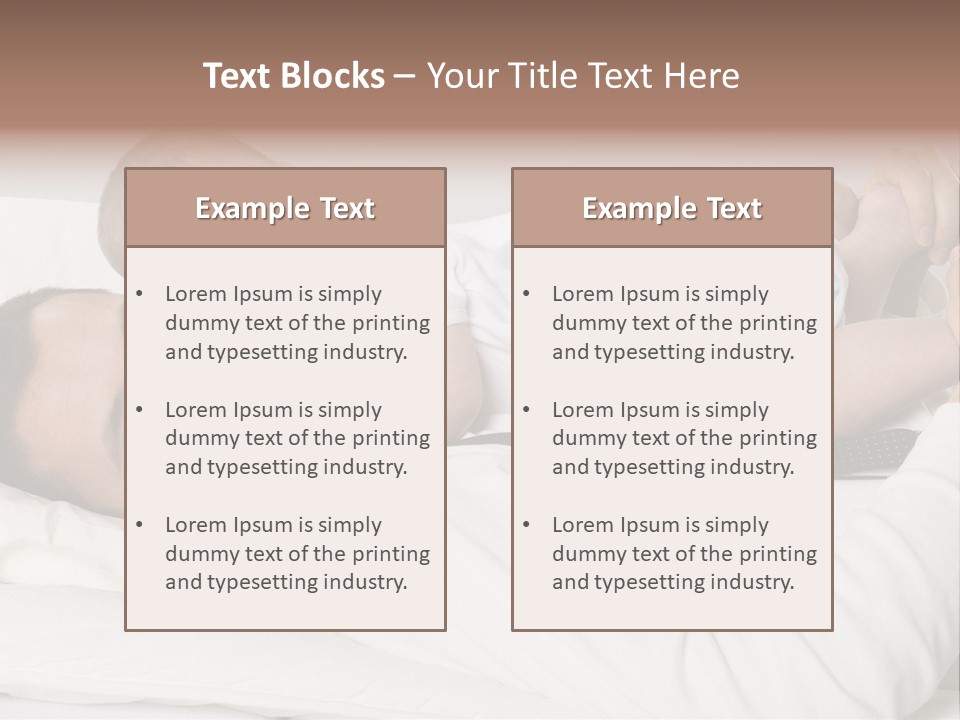 Playing Pillow Father PowerPoint Template