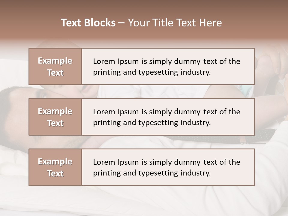 Playing Pillow Father PowerPoint Template