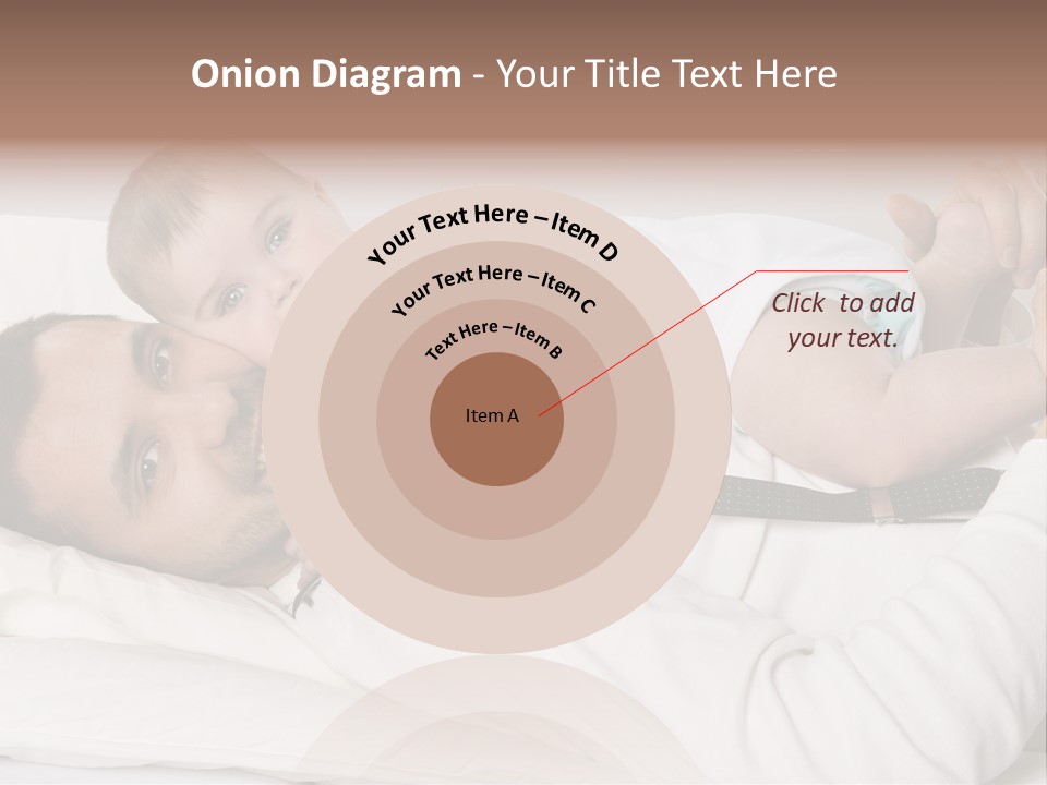 Playing Pillow Father PowerPoint Template