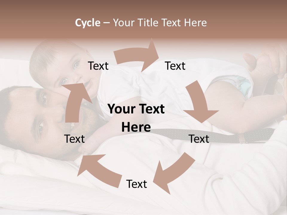 Playing Pillow Father PowerPoint Template