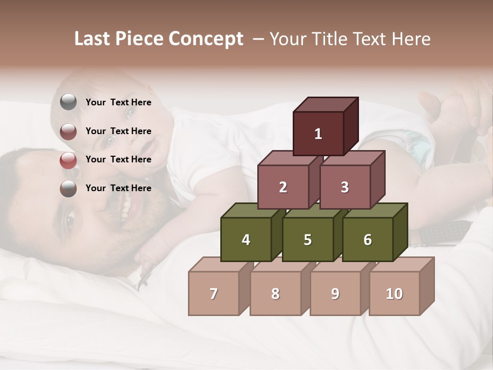 Playing Pillow Father PowerPoint Template