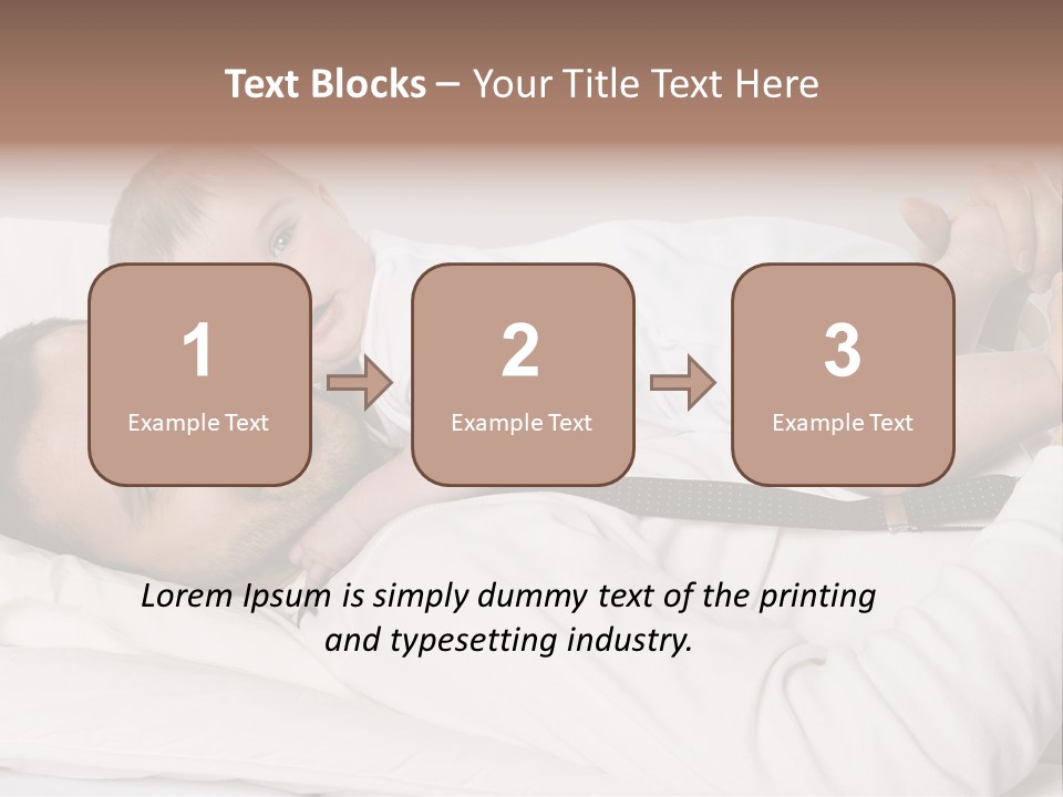 Playing Pillow Father PowerPoint Template