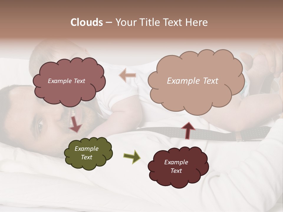 Playing Pillow Father PowerPoint Template