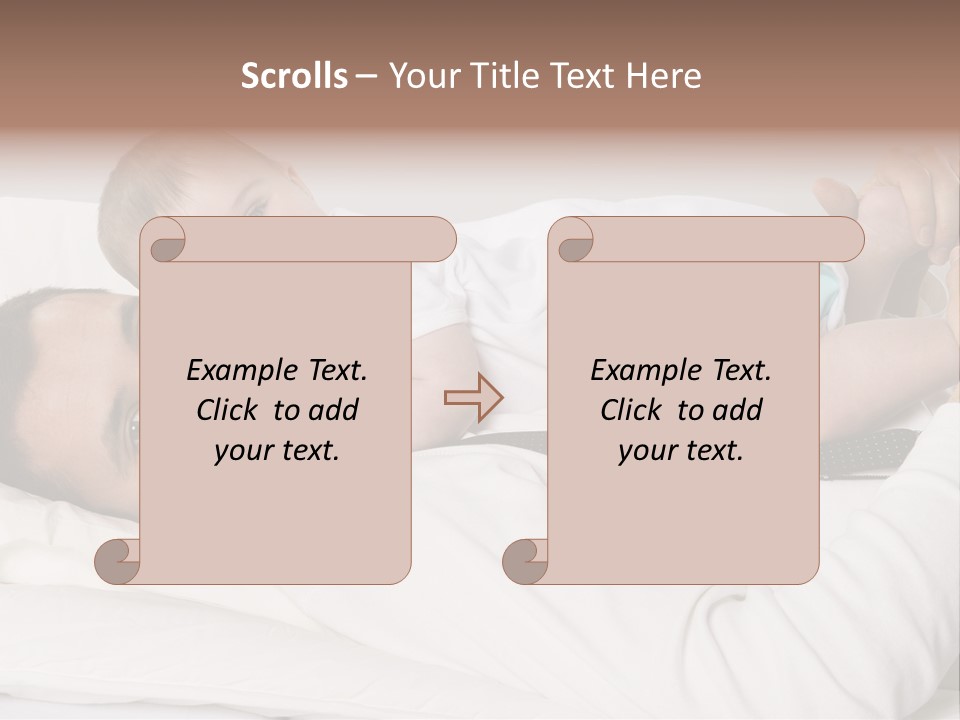 Playing Pillow Father PowerPoint Template