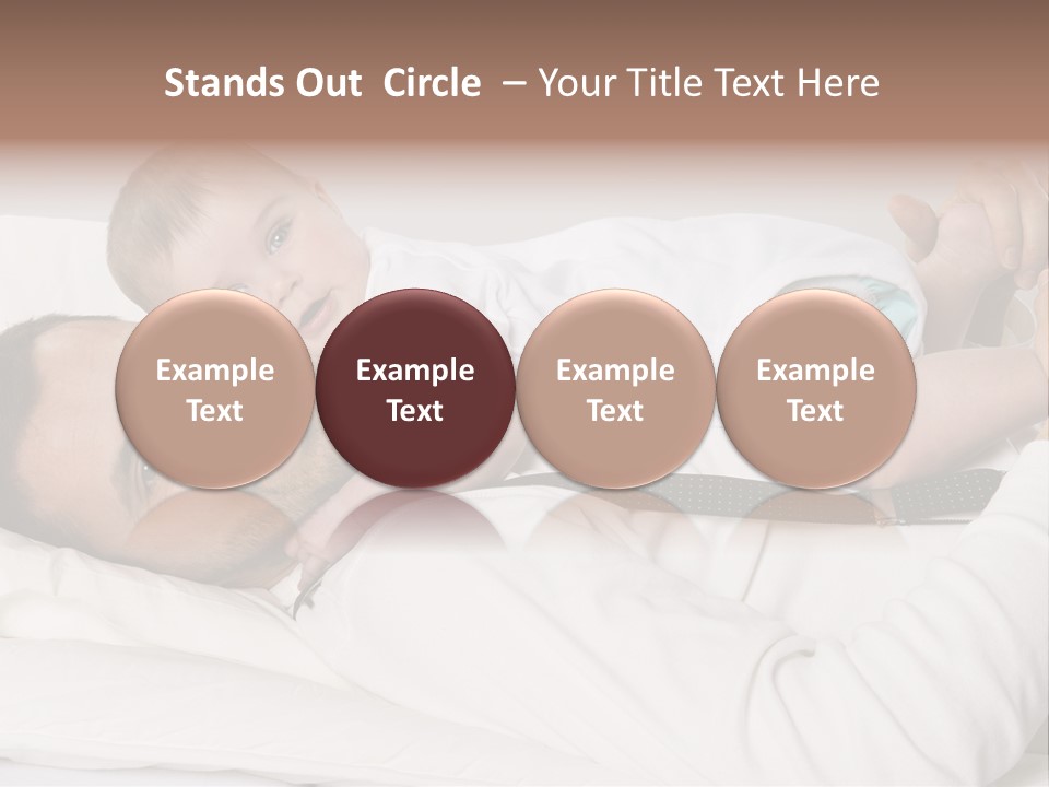 Playing Pillow Father PowerPoint Template