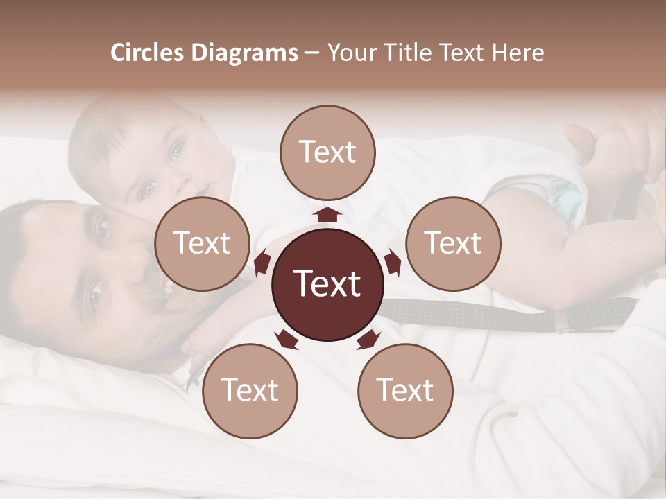 Playing Pillow Father PowerPoint Template