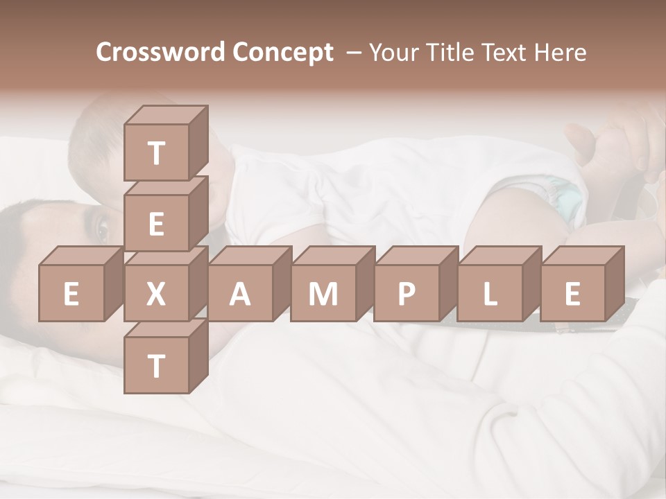 Playing Pillow Father PowerPoint Template