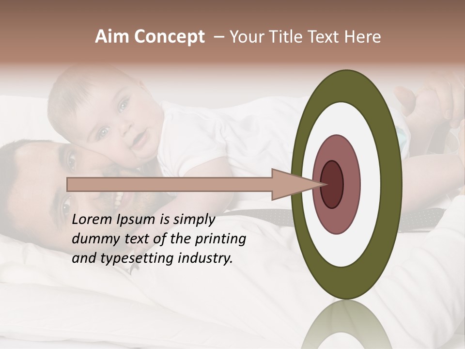 Playing Pillow Father PowerPoint Template