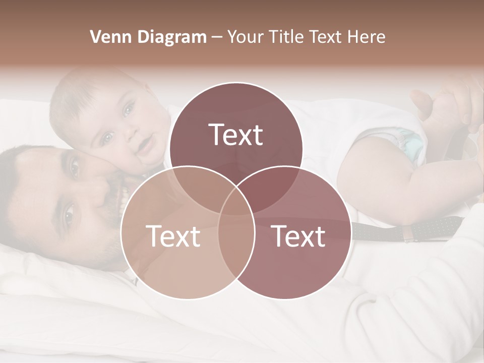 Playing Pillow Father PowerPoint Template