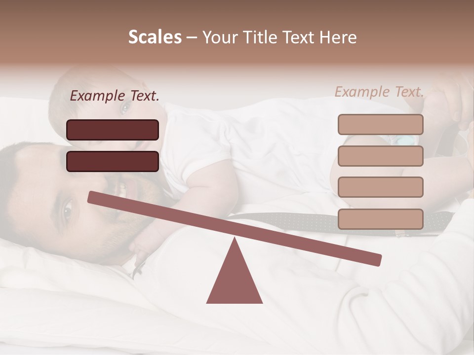 Playing Pillow Father PowerPoint Template