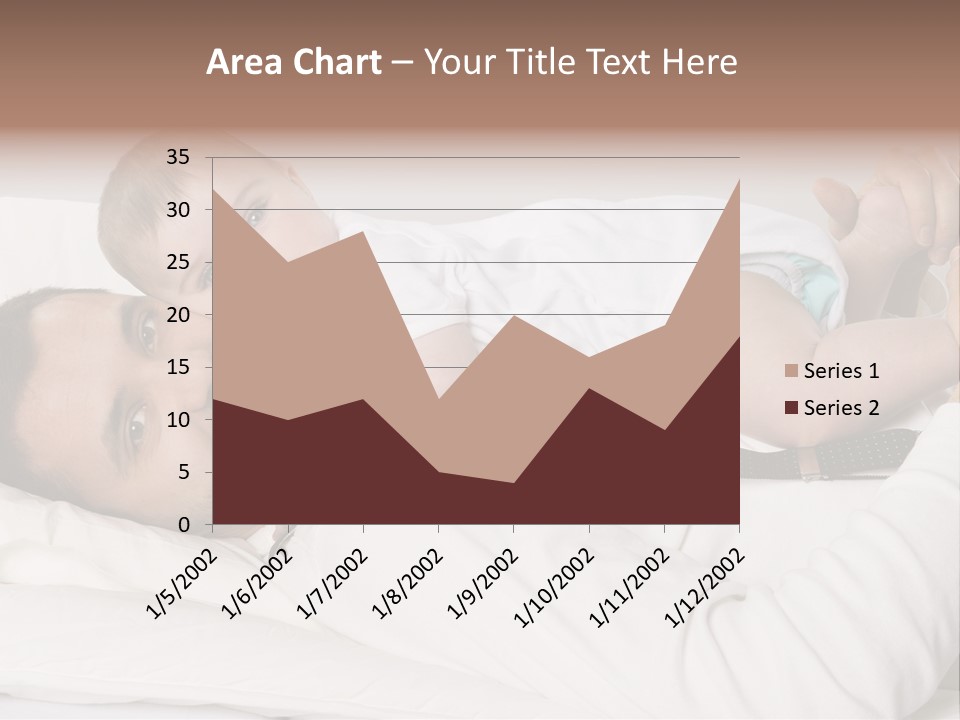 Playing Pillow Father PowerPoint Template