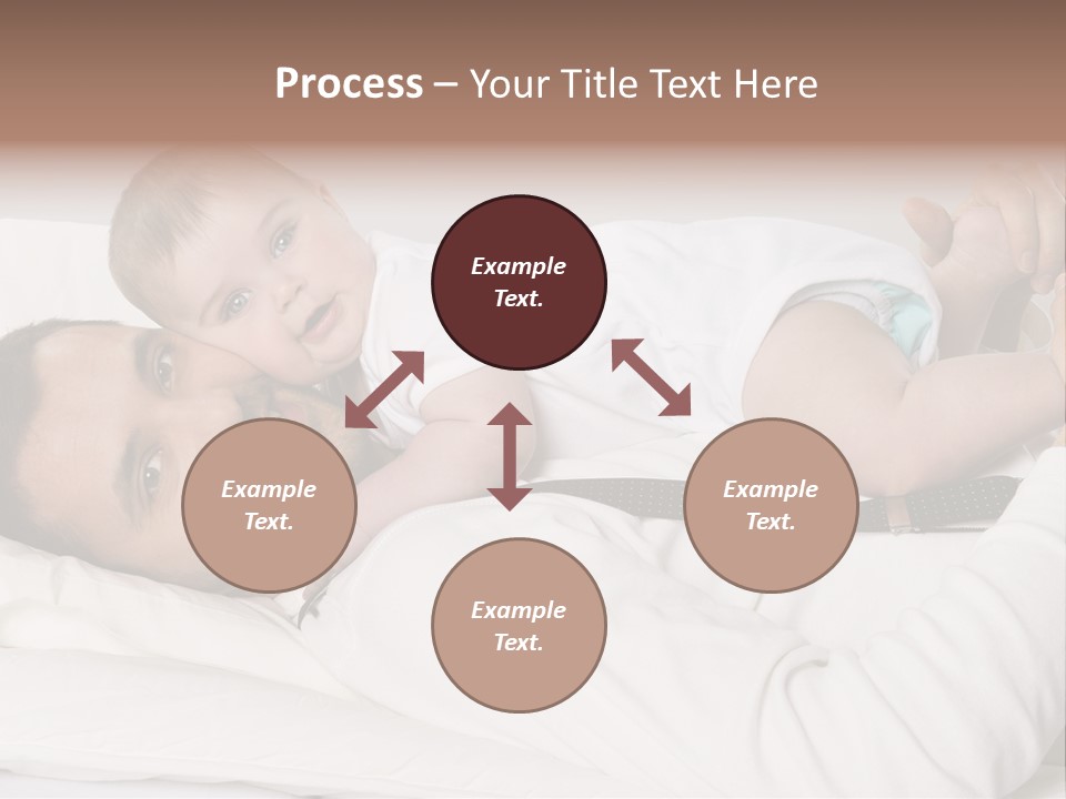 Playing Pillow Father PowerPoint Template