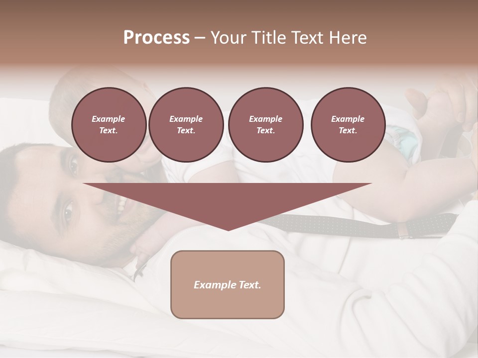 Playing Pillow Father PowerPoint Template