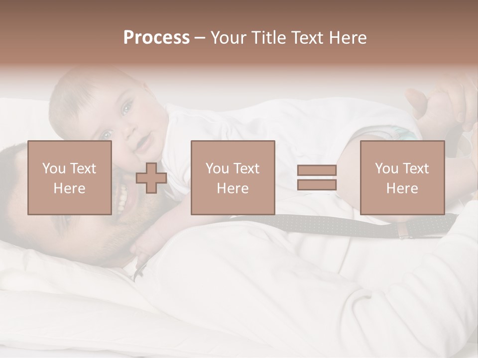 Playing Pillow Father PowerPoint Template