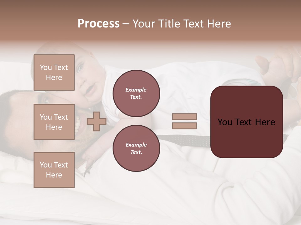 Playing Pillow Father PowerPoint Template