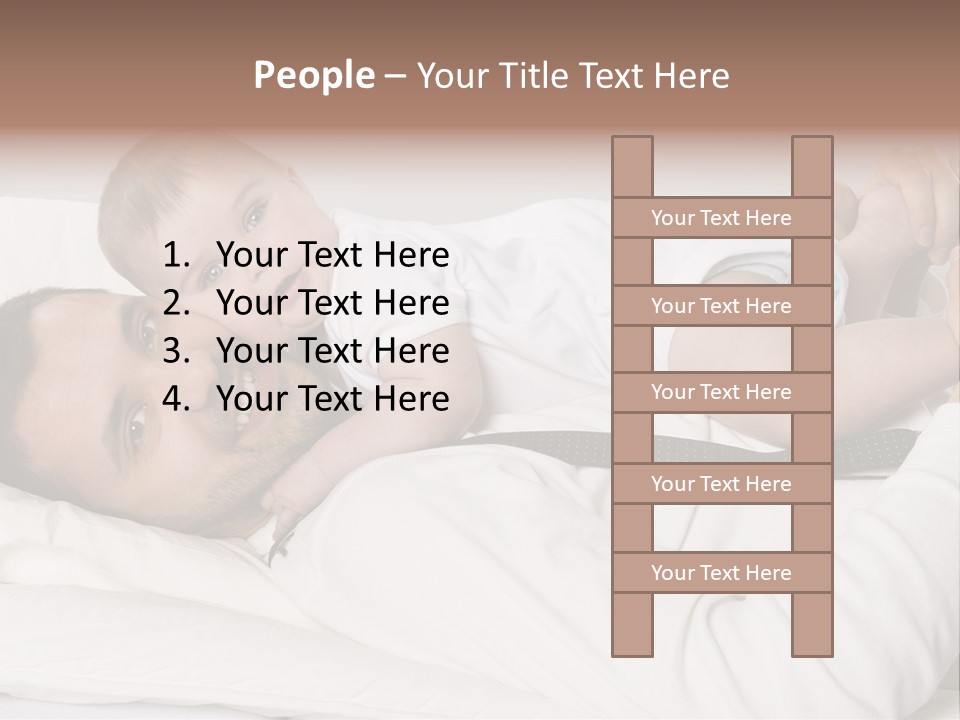 Playing Pillow Father PowerPoint Template