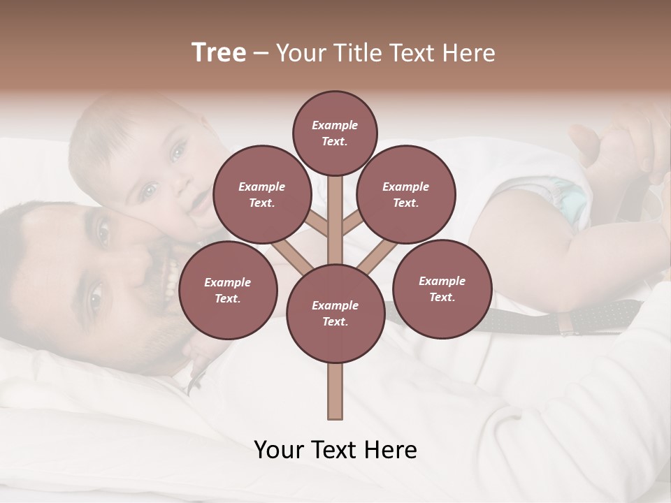 Playing Pillow Father PowerPoint Template