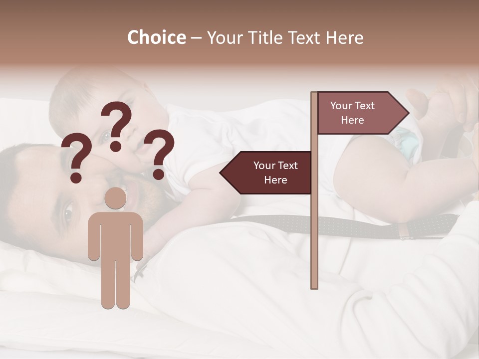 Playing Pillow Father PowerPoint Template
