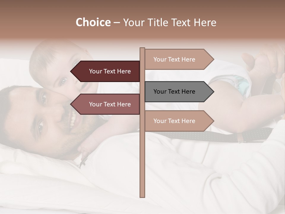 Playing Pillow Father PowerPoint Template