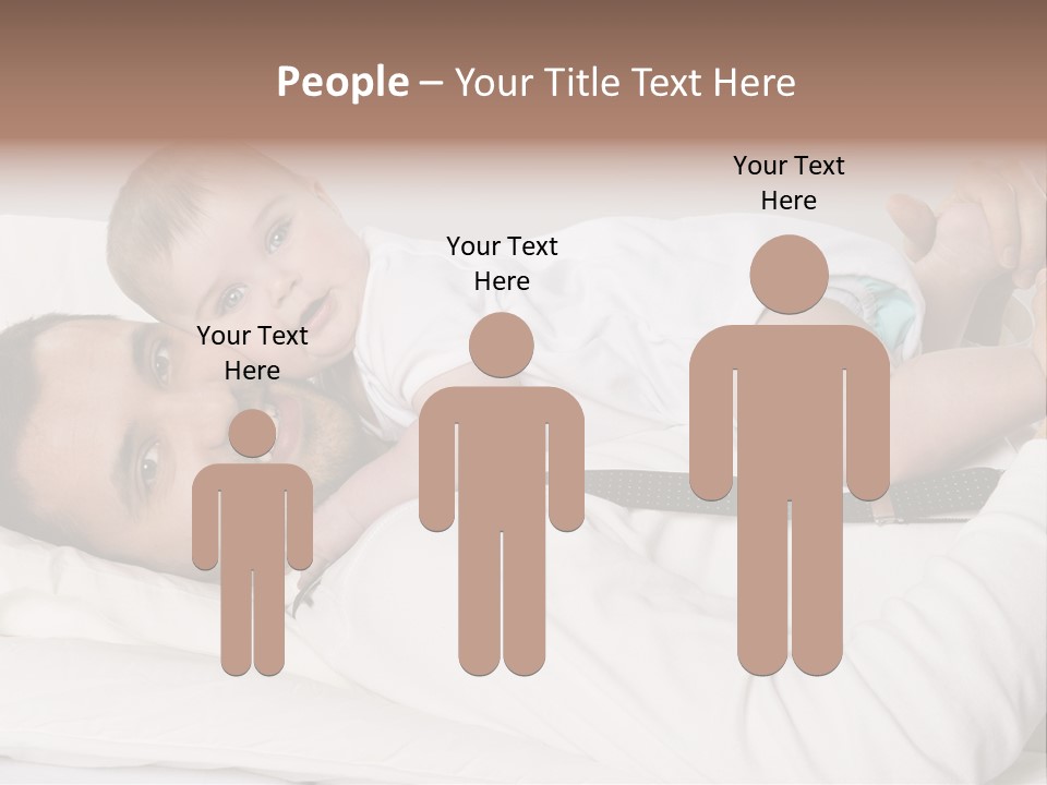 Playing Pillow Father PowerPoint Template