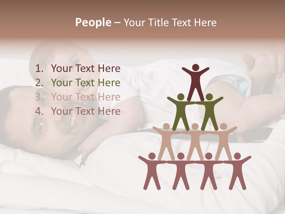 Playing Pillow Father PowerPoint Template