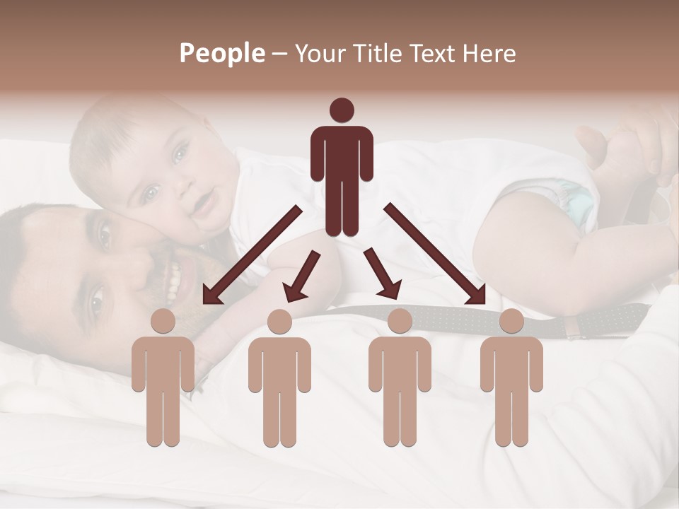 Playing Pillow Father PowerPoint Template