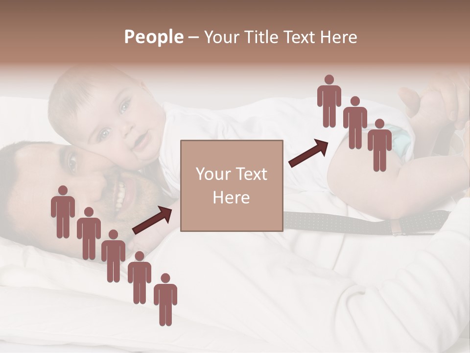 Playing Pillow Father PowerPoint Template
