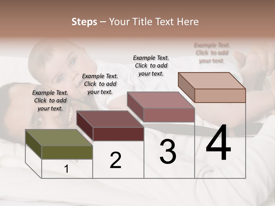 Playing Pillow Father PowerPoint Template